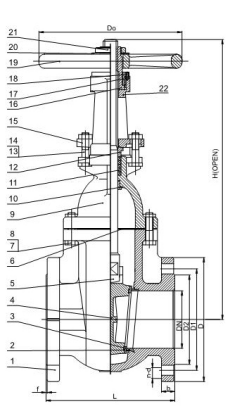 Mss Sp-70 Metal-seal Cast Iron Gate Valve Gate Valve Valves Qingdao 