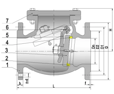 Resilient Seated Swing Check Valve Flanged PN16 (6)