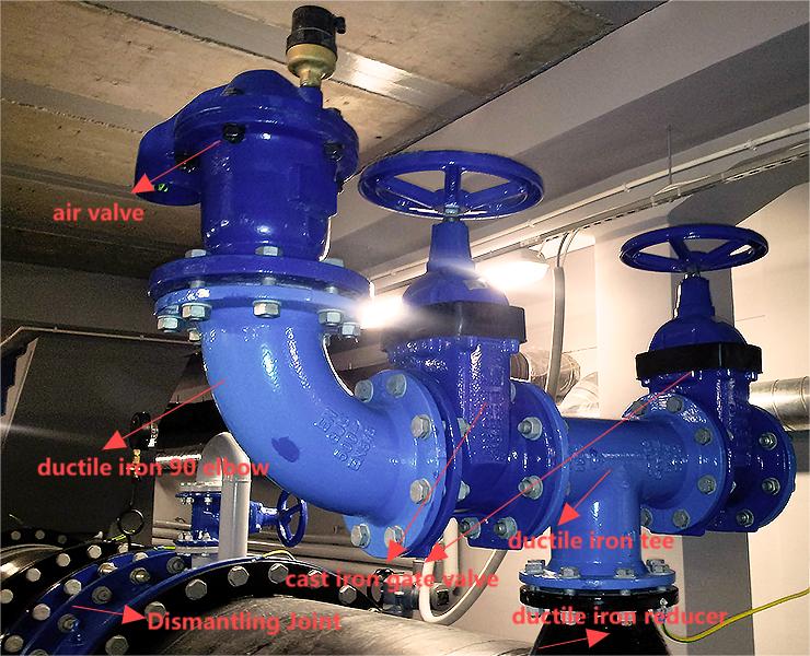 Exploring the cast iron valves and ductile iron pipe fittings that are indispensable in channel pipelines