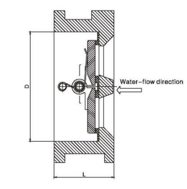 butterfly check valve drawing